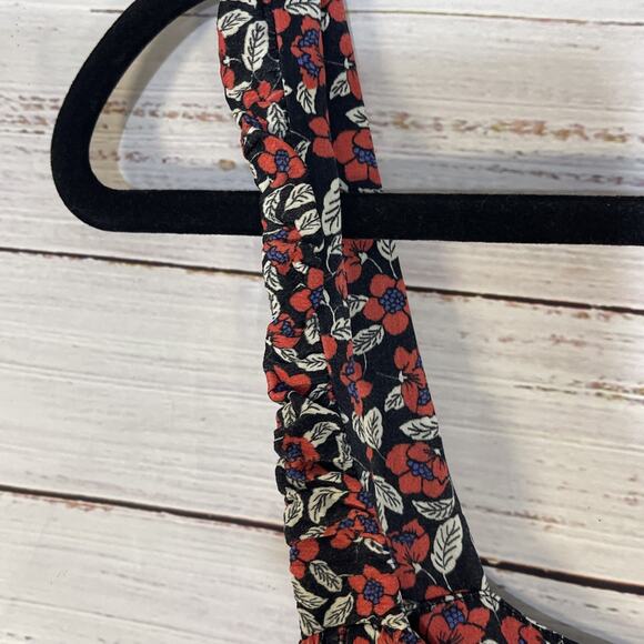 Zara Floral Maxi Dress Slit To Knee Size Small - Picture 5 of 8